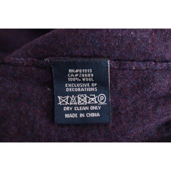 Robert Graham Men’s Large Purple Knowledge Wisdom Truth Sweater V-Neck Wool Knit - Picture 8 of 10